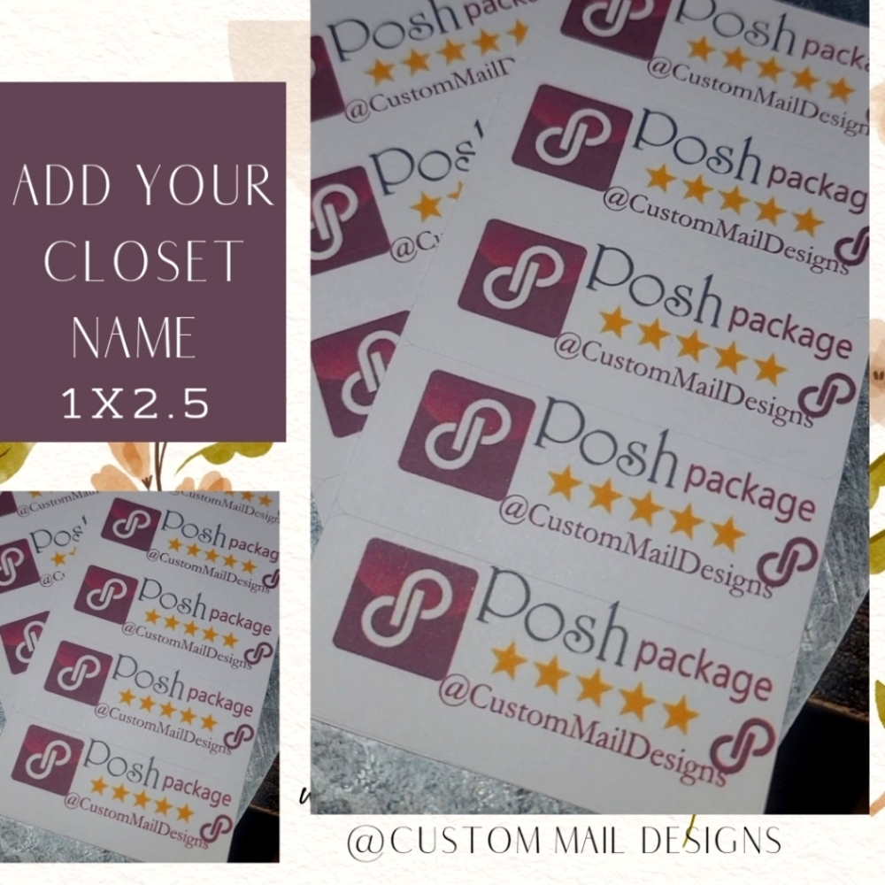 60 ct handmade Sticker Set  Posh (add to any poly mailer set to save)🤍